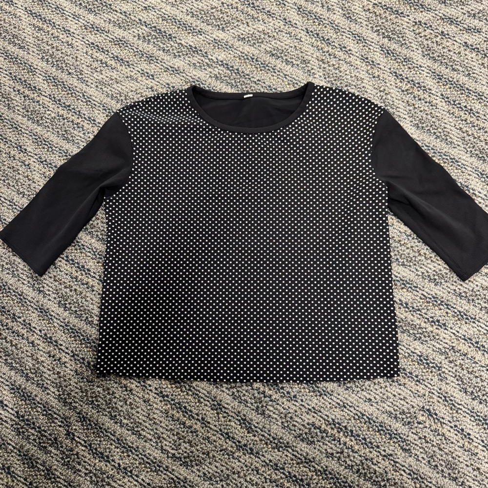 lululemon athletica Black and White Short Sleeve Top